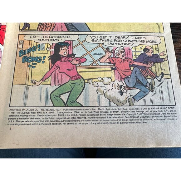 Archie Series Archies TV Laugh Out Comic #48 April 1977 Sabrina Colorful Cover - Picture 3 of 4